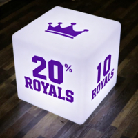 Lampe cube LED rechargeable avec logo personnalisé, sans fil, RGB, pour bar, événement, cuisine, décoration de salle à manger