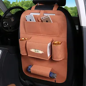 Car Backseat Organizer with Storage Pockets Seat Back Protectors Kick Mats for Kids Toddlers Travel Accessories