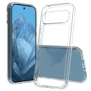 2024 nueva funda de teléfono transparente de acrílico duro de TPU suave a prueba de golpes para Google <span class=keywords><strong>Pixel</strong></span> 9 Gel parachoques antiarañazos contraportada - Product Image 1