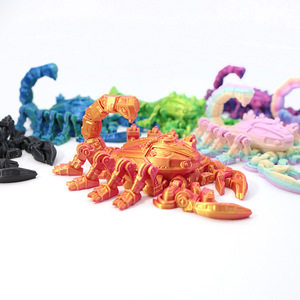 Scorpion mécanique imprimé en 3D avec articulations flexibles, figurine animale à l'échelle 1/12, ornement de bureau, jouet pour enfants, cadeau, décoration de la maison - Product Image 4