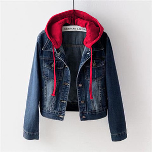<span class=keywords><strong>Veste</strong></span> <span class=keywords><strong>en</strong></span> <span class=keywords><strong>jean</strong></span> à capuche <span class=keywords><strong>courte</strong></span> personnalisée printemps et automne manches longues coupe ajustée vêtements d'extérieur <span class=keywords><strong>veste</strong></span> <span class=keywords><strong>en</strong></span> <span class=keywords><strong>jean</strong></span> à capuche réglable - Product Image 4