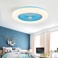 Ventilateur de plafond encastré avec télécommande, 3 vitesses, pales en contreplaqué inversées, LED à intensité variable, certifié ETL pour chambre à coucher et chambre d'enfant