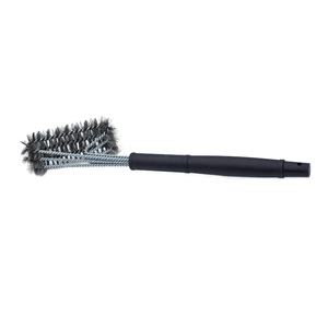 Outils de nettoyage pour barbecue en acier inoxydable avec poils en fil métallique, résistants à la rouille, résistants à la chaleur, avec manche long, grattoir et brosse - Product Image 2