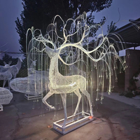 Reno Navideño 3D Grande para Decoración Exterior, de 6-8 pies, con Luz LED, Precio de Fábrica en China