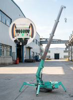 Mini-grue araignée à bras articulé de 18 m avec démarrage électrique et transmission hydraulique pour la logistique