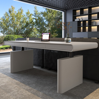 Juego de Mesa y Silla de Oficina Pequeña de Lujo para el Hogar, Escritorio Ajustable en Altura, Escritorio para Computadora de Estudio, Muebles de Oficina de Madera, Diseño Moderno