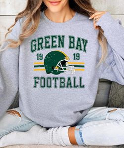 Sweat-shirt de football en polaire vintage imprimé Olive Loves Apple <span class=keywords><strong>Green</strong></span> Bay 1919, lettres sur le devant, pour hommes, femmes et enfants, effet vieilli - Product Image 3