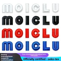Patchs personnalisés en chenille, badges brodés 3D en tissu éponge, patchs mixtes de dessins animés et de lettres pour vêtements, chapeaux, sacs, appliques DIY