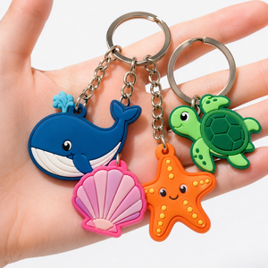 Trendy Custom Soft PVC Key Fobs with Split <b>Ring</b> for Brand Advertising Campaigns - Product Image 1