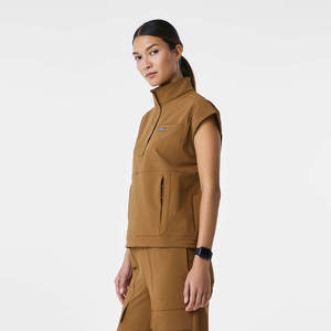 Conjunto de Uniforme Médico sin Mangas Yilong, Pantalones Cargo con Cuello Alto, Ropa de Trabajo Transpirable y Elegante para Enfermeras - Product Image 2