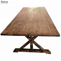 Sunzo Möbel Hochzeit Holz Farm Tisch Esstisch Event Vermietung Holz Esszimmer möbel