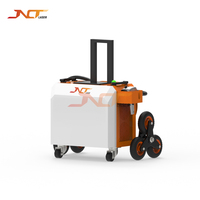 Machine de nettoyage laser à fibre pulsée 500W refroidie par air, source JPT, avec chariot et roues pour monter les escaliers, pour l'élimination de la rouille, de la peinture et de l'oxyde