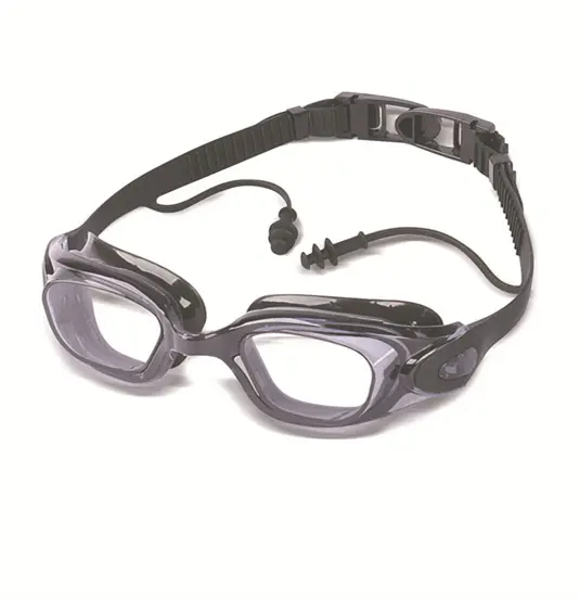 Various types of swim goggles with earplug includes package