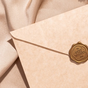 Sang Trọng Tùy Chỉnh Cổ Điển Da Cừu Khuôn Mẫu Phong Bì Dày Kraft Giấy Cảm Ơn Bạn Thẻ Phong Bì Valentine Của Thẻ Phong Bì - Product Image 3