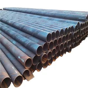 EN10025 S235JR Q345B tubos de aço carbono redondo tubo soldado quadrado sem costura tubo de aço grande diâmetro