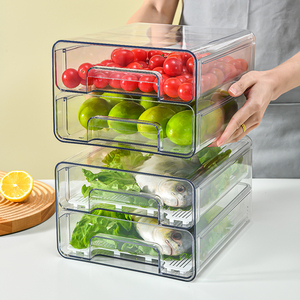 Contenitore Rettangolare Impilabile in PET Trasparente <span class=keywords><strong>per</strong></span> Alimenti, Gioielli e <span class=keywords><strong>Bagno</strong></span> - Vendita Calda - Product Image 1