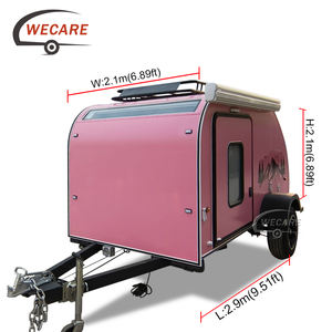 Wecare Cute Small-Sized Factory-Personnalisé Rose Caravan Trailer Fits Two People Offroad caravan Teardrop Camper Trailers - Product Image 2