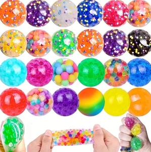 ชุดลูกบอลบีบคลายเครียดขนาดเล็ก 6 ชิ้น สีรุ้ง ของเล่น EDC ของเล่นเสริมพัฒนาการ ของเล่นบีบมือ ทนทาน ปลอดสารพิษ บรรเทาความเครียด - Product Image 2