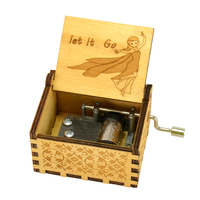 Harry película Potter personalizado Vintage madera contrachapada natural manivela láser grabado promoción caja de música