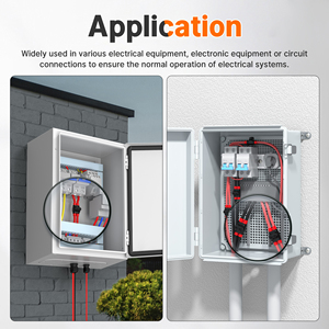 Pré Isolados Wire Tap Connector Dual Entry Alumínio Block <span class=keywords><strong>2</strong></span> Port Cable Splice Connector para condutores de alumínio cobre - Product Image 6