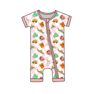 Jumpsuit Bayi Lengan Pendek Katun Lembut untuk Bayi Baru Lahir Musim Panas, Bodysuit untuk Anak Laki-laki dan Perempuan - Product Image 5