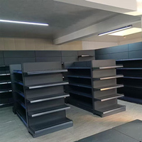 Estante de Exhibición para Supermercado con Ganchos, Separadores de Etiquetas de Precio, Sistema de Empuje, Tira de Datos y Accesorios Publicitarios