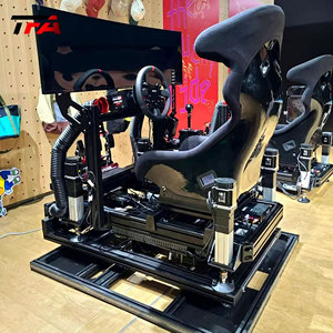 Simulateur profil aluminium volant personnalisé Cockpit simulateur de jeu de conduite superbe Cockpit avec vraie chaise course - Product Image 6