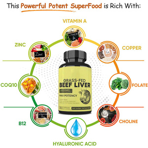 Cápsulas de comida de vaca de etiqueta privada, hierro Natural, vitamina A, B12, para la Energía Humana elevada para la salud de los dientes y la piel - Product Image 3