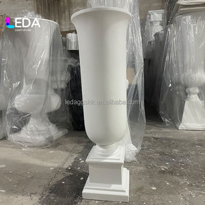 Grand vase blanc géant LEDA pour événements de mariage, cadeau pour invités, grand vase de sol extérieur - Product Image 2