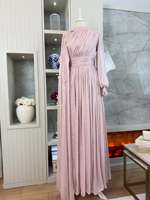 Robe maxi plissée élégante et modeste Mexizo, abaya pour femmes musulmanes, robe longue, mode islamique
