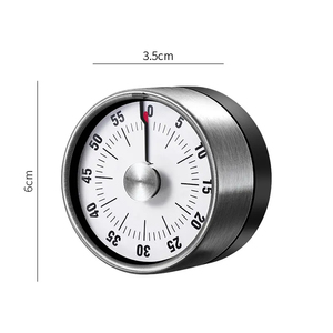 Temporizador mecánico de cocina de 60 minutos, nuevo, con forma de imán, alarma de cuenta regresiva, funciona con pilas, herramientas de condiciónamiento. - Product Image 4