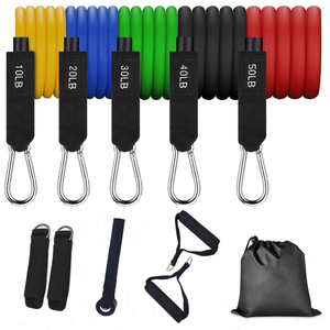 Ensemble de bandes de résistance Dali de 10 lb à 50 lb avec poignées et mousquetons pour l'entraînement physique et le renforcement musculaire - Product Image 1
