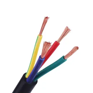 High Quality Copper Core Conductor Electric RVV 2x0.75MM 4x2.5MM 3x0.75MM2 4x1.5MM2 Power Cable