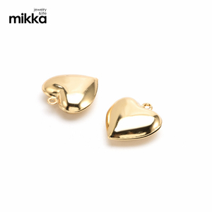 สร้อยคอหัวใจกลวงทอง18K เรียบง่ายเครื่องประดับจี้ผู้หญิง - Product Image 4