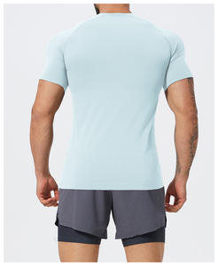 Camicie di biancheria intima senza cuciture a maniche corte in maglia elastica e traspirante per allenamento muscolare Fitness da corsa Sport da Jogging <span class=keywords><strong>T</strong></span> <span class=keywords><strong>Shirt</strong></span> da <span class=keywords><strong>uomo</strong></span> - Product Image 6
