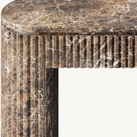 Table console de salon en travertin de style rétro Wabi-Sabi, design personnalisé KUMUSI, pour villa et hôtel