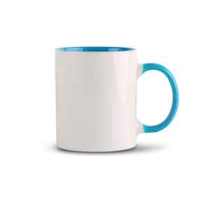 Các loại màu sắc giá rẻ 11 oz Đồng bằng màu trắng thăng hoa cốc cà phê ly với xử lý và màu bên trong gốm Mug cho in ấn - Product Image 4