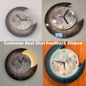 Horloge créative post-moderne, décoration artistique pour salon, lampe <span class=keywords><strong>murale</strong></span> nordique simple en cristal et porcelaine, lampe <span class=keywords><strong>murale</strong></span> LED pour chambre à coucher - Product Image 6