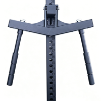 Barres parallèles réglables et pliables en acier robuste avec poignées larges et étroites pour accessoire de rack de squat