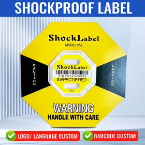 Etiquetas de PET Impermeables y Resistentes a Impactos con Código de Barras Oculto, Adhesivos con Respaldo de Espuma Protectora e Indicador de Impacto para Seguridad de Paquetes - Product Image 2