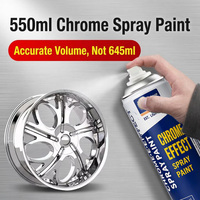 Peinture en aérosol chromée argentée, finition métal acier inoxydable, peinture en aérosol automobile pour métal, couleur personnalisée