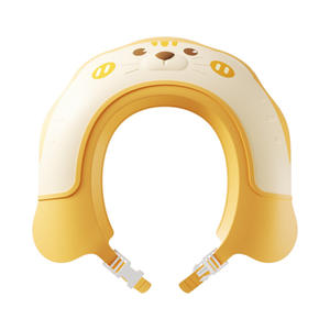 Bonnet de douche imperméable pour bébé avec protection des oreilles et des yeux, bande magique réglable, motif animal de dessin animé pour le bain des enfants - Product Image 4
