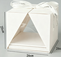 Boîte à gâteau transparente portable 2026 Premium de 468 pouces, style coquille, idéale pour les gâteaux à la mousse
