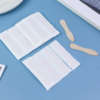 Vente chaude Bâtonnets de sucettes glacées personnalisés en bois enveloppés de papier, bâtonnets de cuillère à glace avec enveloppe en papier