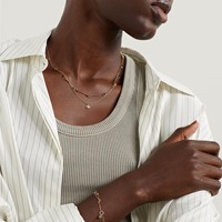 Collier en argent sterling 18K avec diamant et mauvais œil Collier en argent sterling Collier en or imperméable tendance 925
