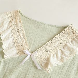 Conjunto de Pijama de Dos Piezas de Algodón 100%, Sexy, Sólido, de Manga Larga, Transpirable, Cintura Elástica, Corte Holgado - Product Image 1