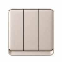 Interrupteur mural et prise sans cadre de luxe Or Blanc Gris Noir 1 2 3 Gangs Grand Panneau à Bascule 45A 250V Interrupteur d'alimentation pour la maison
