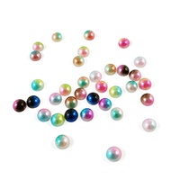 Composants de bijoux faits main DIY écologiques à motif rectangulaire, demi-perles plates en plastique imitation perle colorées en vrac