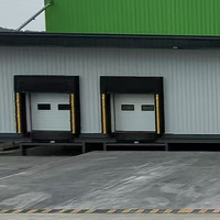 Abri de quai gonflable motorisé moderne et durable sur mesure avec joint en PVC et éponge rétractable pour entrepôt frigorifique et logistique