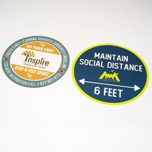 Pegatinas de Suelo Personalizadas para Mantener Distancia, Señalización de Seguridad Antideslizante para Lugares Públicos - Product Image 5